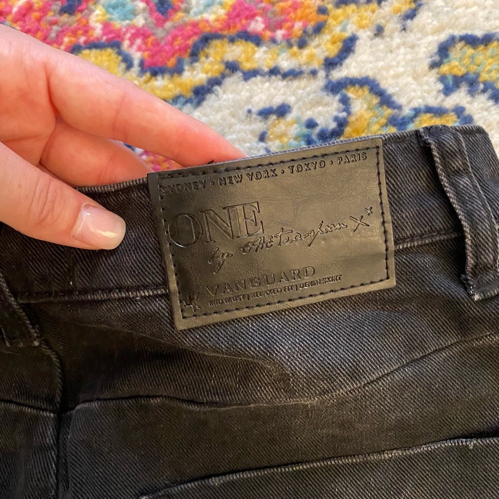 One Teaspoon Distressed Denim Vanguard Skirt - Picture 5 of 6